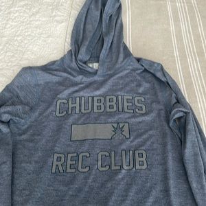 Chubbies athletic shirt with hood